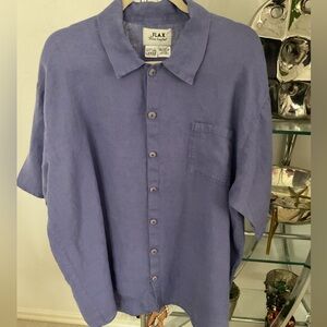 Flax Men's Casual Lavender Button Down Shirt